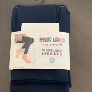 Muk Luks Navy Fleece Lined Leggings